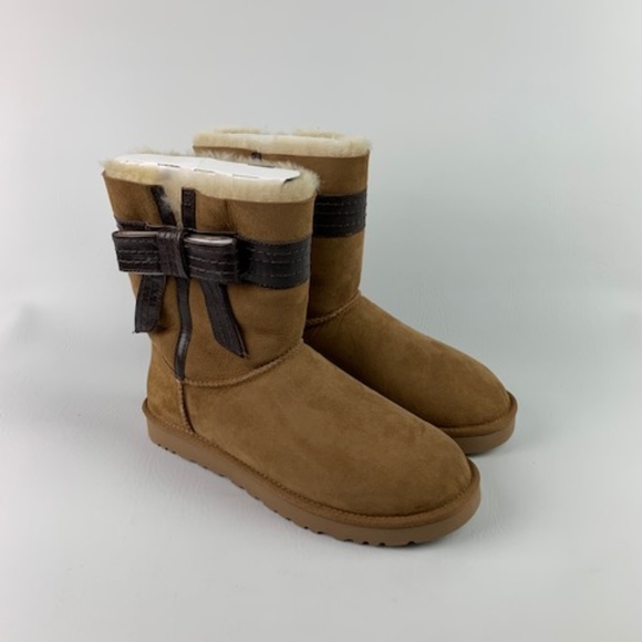 UGG Australia Women's Josette Chestnut Chesnut Bow - Picture 2 of 8